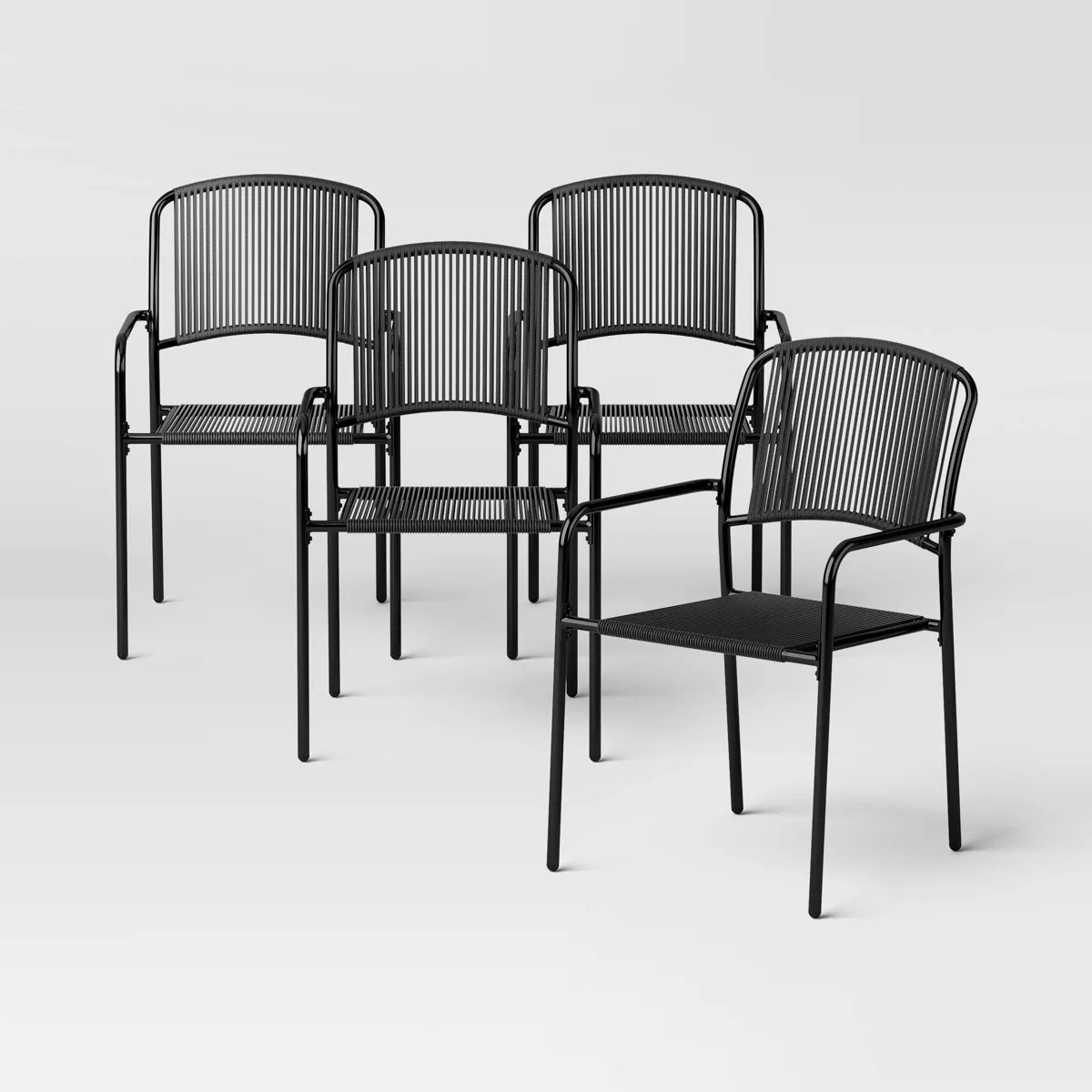 Mackworth Stackable Patio Chair Black